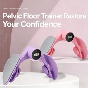 Women's Thigh Trainer Tool with LED Display, 360° Adjustable Pelvic Floor & Glutes Trainer, 4-Level Resistance (15-30 lbs) Inner Thigh Exerciser - Home Strength Training Equipment for Legs, Arms