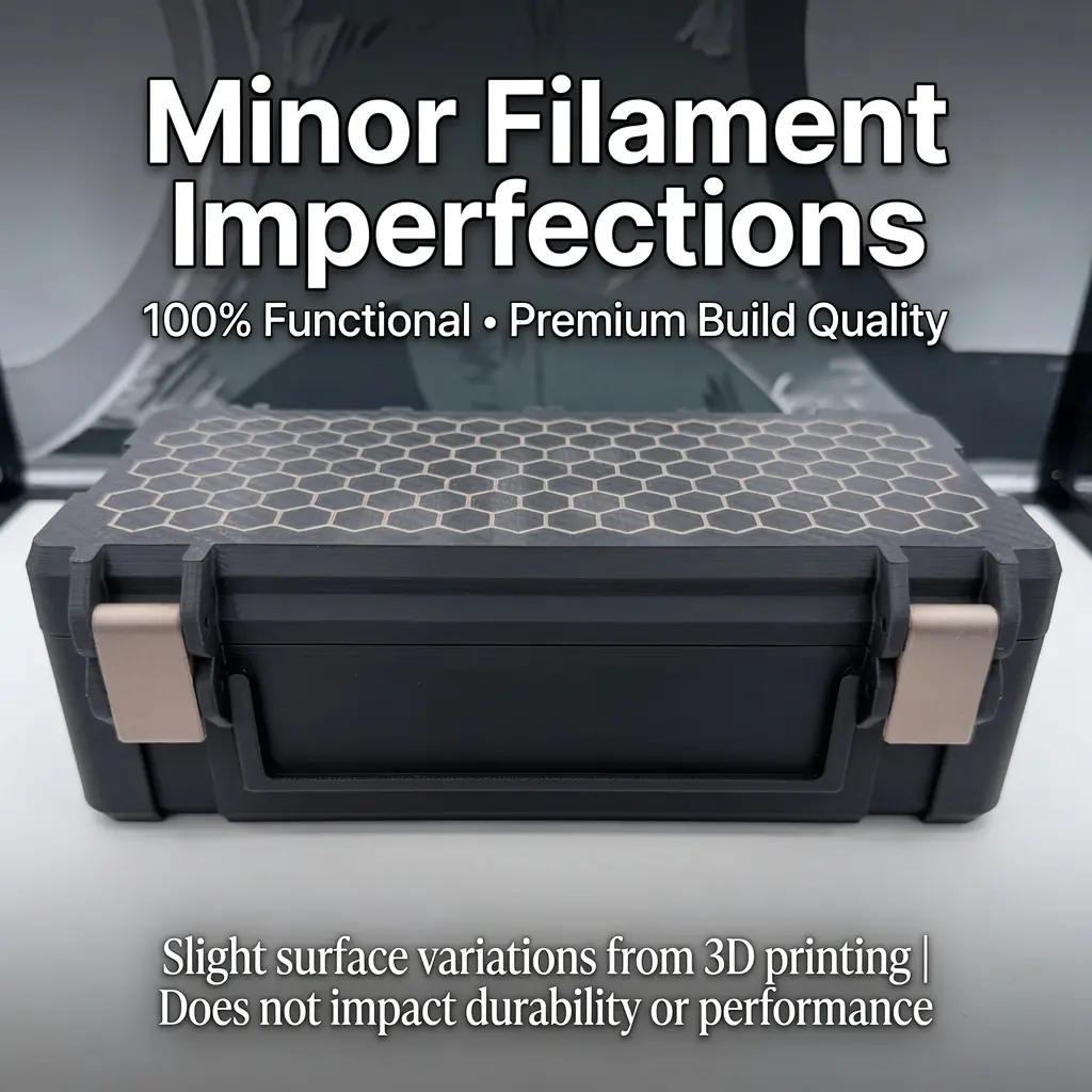 Cosmetic Imperfection Storage LARGE Case - High Quality Insulin Case with Secure Slots for Peptide Bottles - Ideal for Travel and Storage Boxes Vial Organization Matte Organizer Box