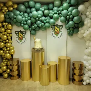 5PCs Cylinder Covers Pedestal Covers Spandex Stretch Fabric Polyester Fibre Airlayer Furniture Protector Home Care Supplies Cleaning Interior Household Items