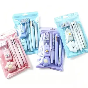 7-Piece Stationery Kit, Includes Ballpoint Pen, Correction Tape, Utility Knife & More, Essential School & Office Supplies, Ideal Student Gift & Classroom Must-Have