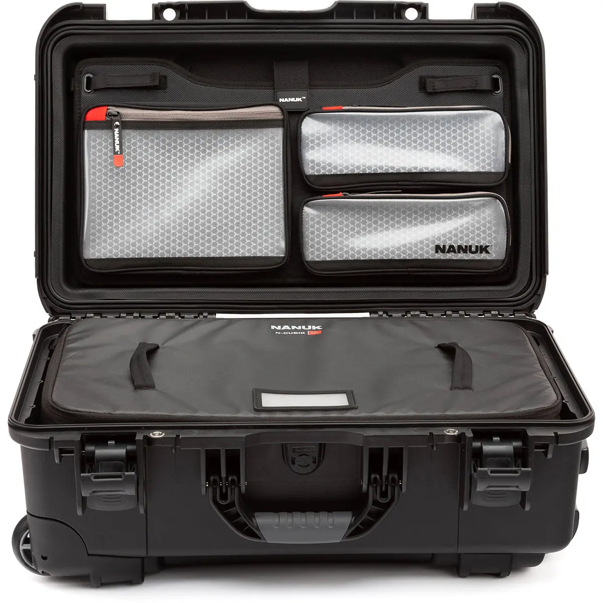 Nanuk Media Series 935 Wheeled Waterproof Hard Case with N-Cubik 13L Insert and Lid Organizer, Black