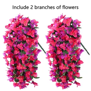 ZMOCEN 2-Piece Set Features Artificial Hibiscus Vines, Perfect For Outdoor Spring Decoration. The Realistic Silk Hibiscus Vines Are Uv Resistant And Suitable For Outdoor Flower Pots, Porches, Terraces, Courtyards, Wedding Parties, And Other Occasions.