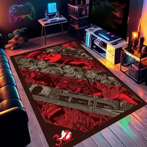 Ghostbusters 07 Animated Print Carpet, Home Living Room, Bedroom, Office Chair Under Carpet, Gift for Family and Friends, Christmas Decorative Carpet