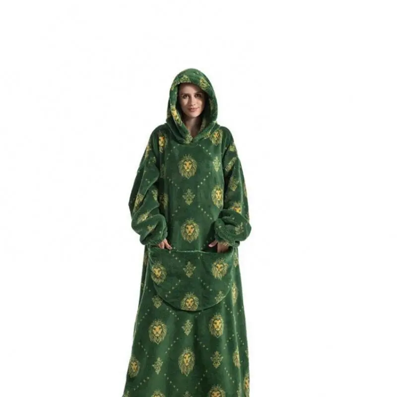 Oversized Thermal Wearable Blanket Sweatshirt Soft Fleece Lined Thick Insulation Extra Long Hem Adjustable Hood Cozy Cuffed Sleeves Loose Fit Ideal for Cold Weather Lounging Home Oversized Thermal Wearable Blanket Sweatshirt Soft Fleece Lined Thick Insulation Extra Long Hem Adjustable Hood Cozy Cuffed Sleeves Loose Fit Ideal for Cold Weather Lounging Home