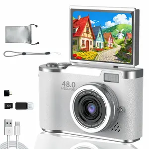 180° Reversible Screen Ccd Digital Camera, Fish Eye Lens & Cmos Sensor, 1080P HD, Portable, Ideal Gift for Men & Women, Perfect for Holidays