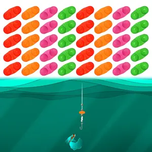 PESSILIN 40Pcs Catfish Rattle Bells Fishing Double Rattle Bell Fishing Attractor Catfish Rattles for Fishing Fishing Alarm Tools