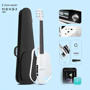 【Enya NEXG 2 Basic Acoustic-Electric Guitar】 Carbon Fiber Travel Guitar Smart Acustica Electric Guitarra for Adults with 50W Wireless Speaker, Footswitch, and Gigbag  Christmas Gift, TikTokShopHolidayHaul
