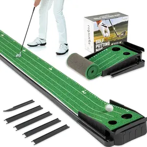 ROPODA 9ft Portable Putting Green with Auto Ball Return Function, Includes Portable Putting Mat, Ideal for Home and Office Use