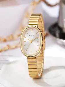 New Fashion Women's Watch Steel Band Style High-End Oval Wristwatch Bracelet Versatile Quartz Watch