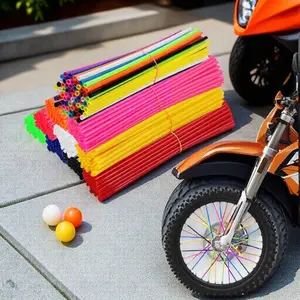 36-Pack Bike Spoke Sleeve Kit, Snap-On Clip Tubing for Mountain Bicycles & Motorcycles, Anti-Drop Safety Design, easy Wheel Modification, Universal Fit, Bulk Upgrade Parts for DIY Maintenance