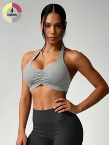 Women's Sporty Tank Top, Slim-Fitting Design, Cross Back Style, Breathable & Supportive, Bright Color, Perfect for Active Wear, Women Workout Clothes, Breathable Workout Tops