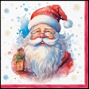 Santa's Portrait Luncheon Napkins