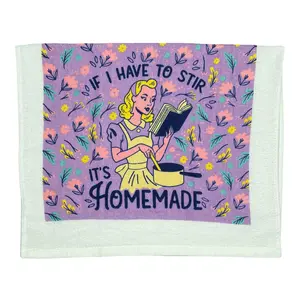 If I Have to Stir Its Homemade Funny Kitchen Cooking Tea Towel Funny Dish Towels Soft Adsorbent Tea Towel