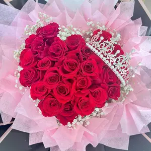 Red Rose with Heart Shape