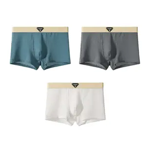 3 Pack Men’s Boxer Briefs, Breathable Stretch Trunks with Wide Elastic Waistband, Soft Waffle Texture Underwear for Men, Comfortable Everyday Boxer Shorts, Gift for Husband, Father's Day Gift