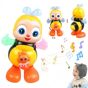 Musical Dancing Bee Toy with LED Lights Interactive Sensory Learning Toy for Toddlers Engaging Preschool Educational Toy with Music and Lights