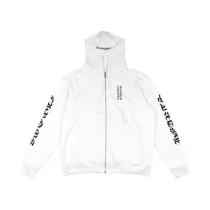 Chrome Hearts Vertical Logo Hoodie White
