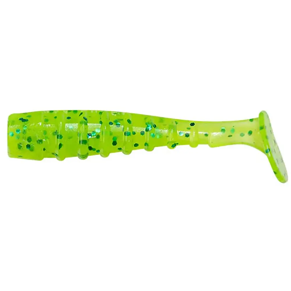 1.5-Inch Floating Micro Baitfish Soft Plastic Swimbaits, Bass Fishing Lures for Bass & Panfish - Thumpin' Boot Tail, Ridged Body, 8-Pack, Fishing Lures Making Supplies