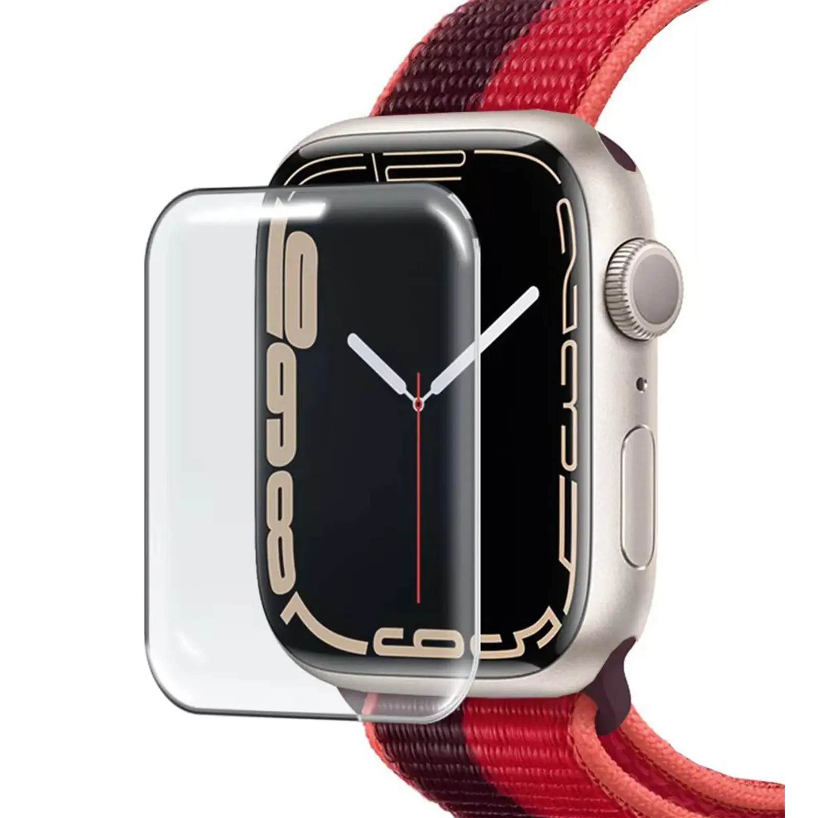 HOMEYA 3D Edge Tempered Glass Screen Protector for Apple Watch Series 9/8/7 (41mm & 45mm) - Full Coverage HD Clear Film, Anti-Scratch & Bubble-Free Installation - Case Friendly Wearable Protective Protection
