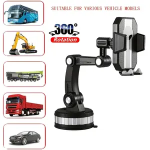 Multifunctional Mobile Phone Holder 360 Retractable Rotary Adjustment Universal Car Phone Bracket Fixed Shockproof Mobile Stand Big Support Large Truck Interior Washable Strong Sticky Gel Pad Car Phone Mount Cell Phone Mount Universal Smartphone Holder