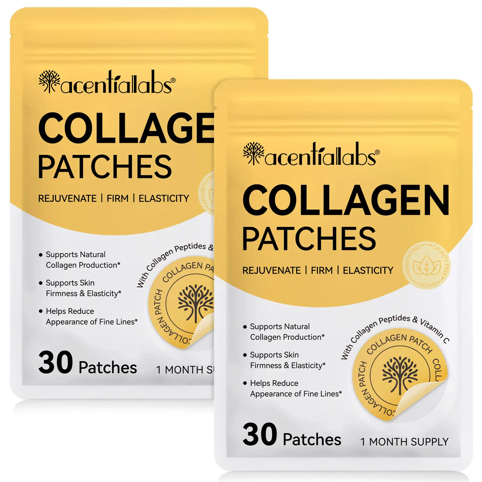 acentiallabs Collagen Patches 30p, a skincare tool suitable for daily use, helps skin appear younger, enhances skin elasticity, and makes skin look plump and bouncy.