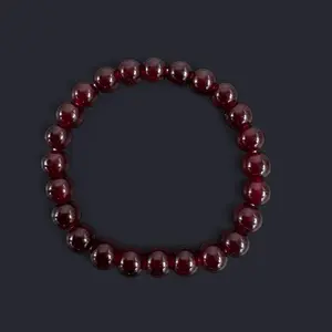 Brown Glass Bead Bracelet 8mm