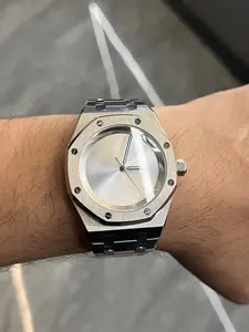 Men's Analog Watch with Silver Color Steel Strap, Casual Quartz Movement, All-Seasons Unisex Timepiece, Elegant Daily Wear, Quartz Wristwatch