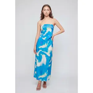 Brynlee Tie Dye Faux Wrap Maxi Skirt