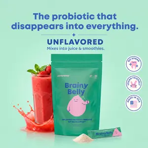 *NEW* JoySpring Brainy Belly Unflavored Kids Probiotic & Prebiotic Powder Sticks | Daily Gut & Digestive Support | Ages 4+