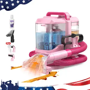 [Memorial Day Sale] Upholstery Carpet Vacuum Cleaner, 18KPa Suction Spot Cleaning Machine for Pet Stains, Carpets, Sofa, Car Seats, Mattress, with 3 Multipurpose Cleaning Tools, 6'' Deep Cleaning Brush | Portable 3-in-1 Little Pink C9S pet lovers