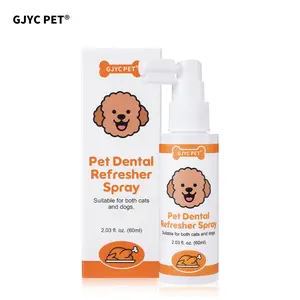 GJYC PET Pet Dental Spray & Water Additive For Dogs & Cats - Fights Bad Breath & Tartar In 4 Scents: Beef, Chicken, Pumpkin Apple, Odorless - 2.03 Fl Oz