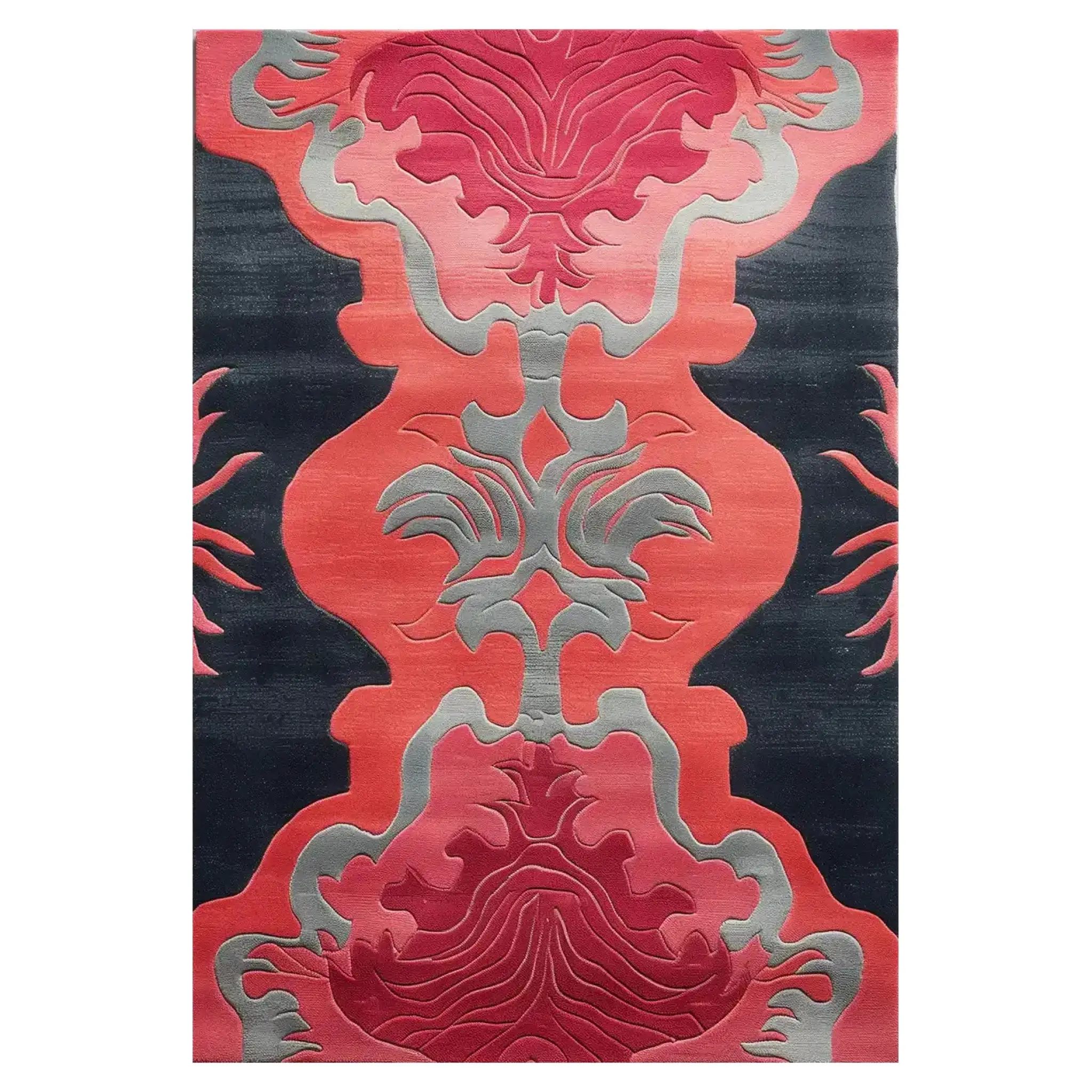 Fuchsia vase Hand Tufted Wool Rug