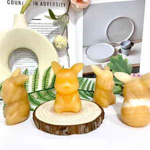 Yellow Calcite Pikachu Crystal Healing Stone Stochastic 2 Counts From IG Crystal