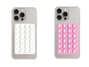 2PCS Phone Silicone Suction Cups，Strong suction force Color combinations diverse options，Phone Case Mount Hands-Free Sticky Cell Phone Grip, Mobile Fidget Mirror Holder for Selfies and Videos,Clear out the inventory