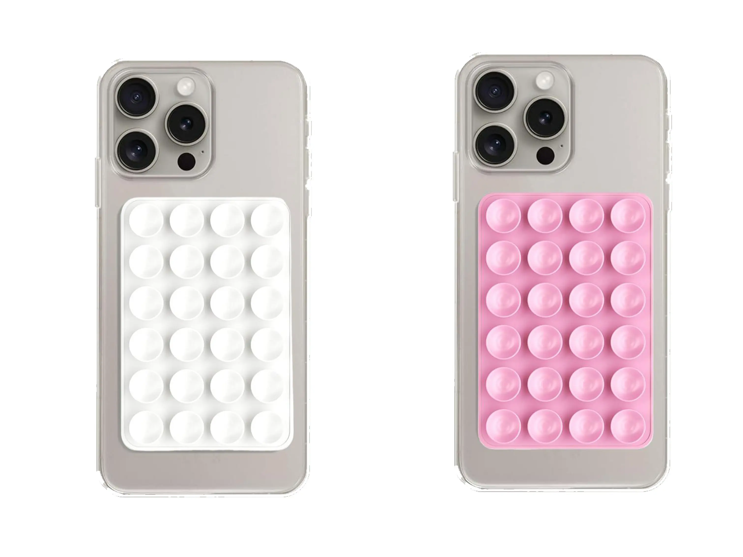 2PCS Phone Silicone Suction Cups，Strong suction force Color combinations diverse options，Phone Case Mount Hands-Free Sticky Cell Phone Grip, Mobile Fidget Mirror Holder for Selfies and Videos,Clear out the inventory