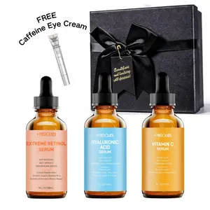 Facial Skin Care Set– Retinol Serum, Vitamin C & Hyaluronic Acid for Face – Anti Aging Face Serum Set for Women – Firm, Wrinkle Smoothing, Dark Spot Corrector, Brighten Dullness