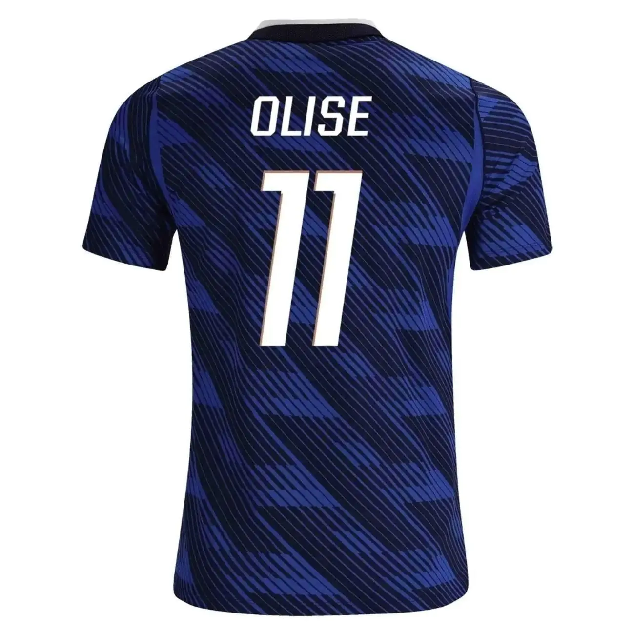 Unisex Soccer Mens Athletic Short Sleeve Football Shirt Sports Fan Training Top Breathable Lightweight Casual Streetwear Olise 2026 Home Stadium Replica Jersey - Blue