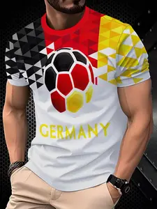 German War Machine Three-Color Football Jacket, Geometric Color Block + Flag Emblem, Fan Essential, All Seasons, Long Sleeve, Fitted