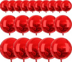 22 Pcs Foil Balloons 10 15 22 Inches Red Foil Balloons