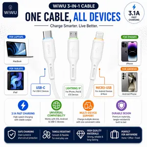 Must-Have Tech Accessory: The Ultimate 60W USB-C Charging Cable by WIWU - Sleek Design Meets Powerful Performance