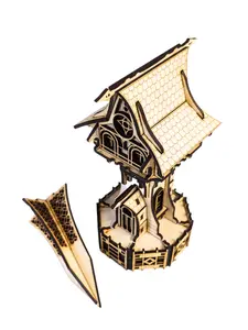 Wizard Tower Model Kit- Wooden Garden Fairy House Home Decor