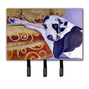 Carolines Treasures 7162TH68 Metal Harlequin Natural Great Dane Leash Holder, Key Hook, Home Organiser Hanger