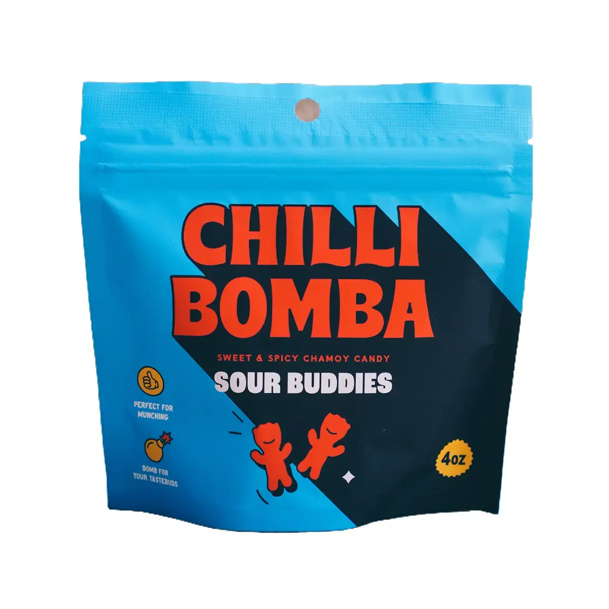 Sour Buddies 4oz - Sweet Sour Chamoy Chili Candy (Vegan, Halal)