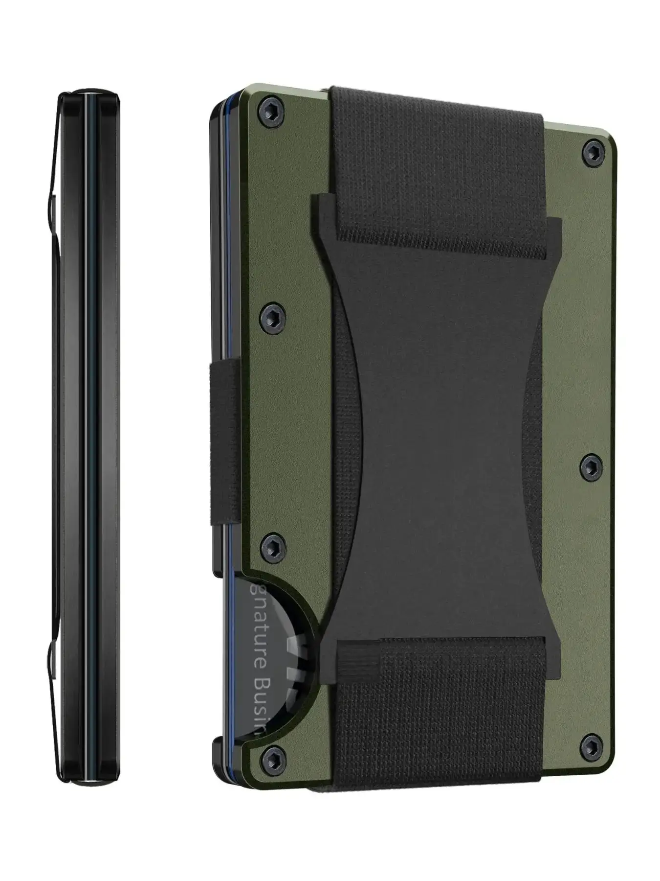 Men's Simple Style RFID Blocking Card Holder, Casual Trendy Card Holder with Banknote Strap, Casual Trendy Cardholder for Daily Use