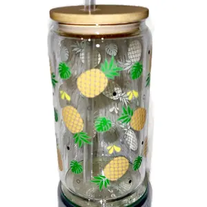 Pineapple glass cup
