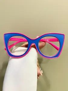 Cat Eye Frame Eyeglasses, Trendy Casual Eyeglasses for Women & Men, Fashion Eyeglasses for Work, Daily Clothing Decor, Perfect for Student Daily Use