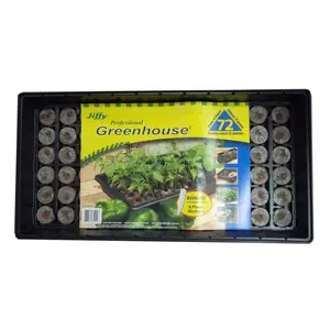 212 MAIN Portable Garden Greenhouse Seed Kit - 16-Count Peat Pellets for Tomatoes, Includes Plant Markers, Pot-Friendly (Plantation Products 250372)