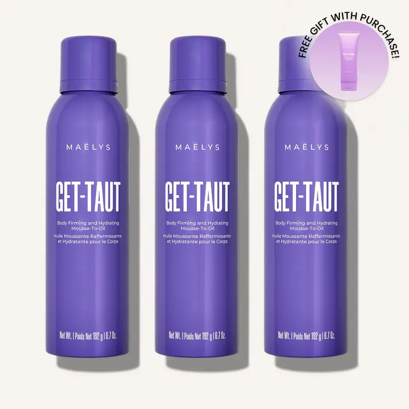 MAËLYS GET-TAUT Body Firming and Hydrating Mousse-To-Oil x 3 | Save $24 | Packed With Glaucine + Squalane
