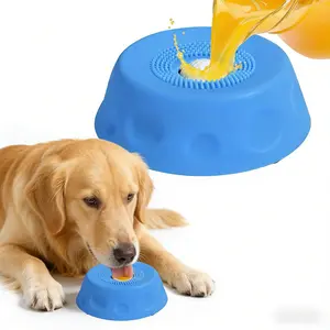 Slow Feeder Dog Bowls for Liquid Treat, [Built-in Rolling Ball] No Spill Bone Broth Dog Licking Bowl, Multi-Purpose Puppy Yogurt Feeder Bowl for All Breeds Dietary Supplement/Post-op Nutrition Feeding