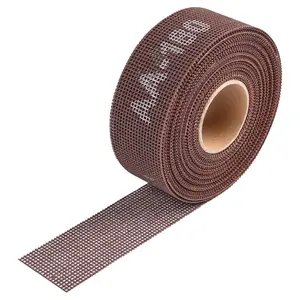 180 Grit Mesh Sandpaper Roll, 1-1/2" x 11 Yard Plumbing Sanding Cloth - Double Side Open Mesh  Oxide Abrasive Roll for Copper Pipe,  and Metal Sanding